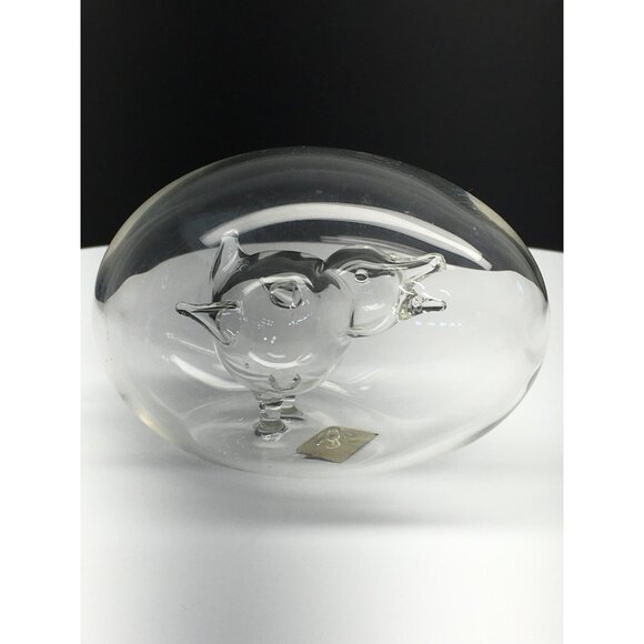 Vintage Hand Blown Art Glass Egg with Chicken Inside Decorative Made in Italy - Picture 8 of 15